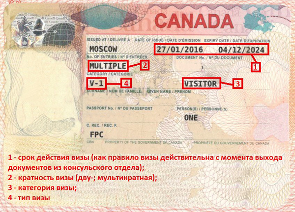 Виза в Канаду оформленная в Новороссийске